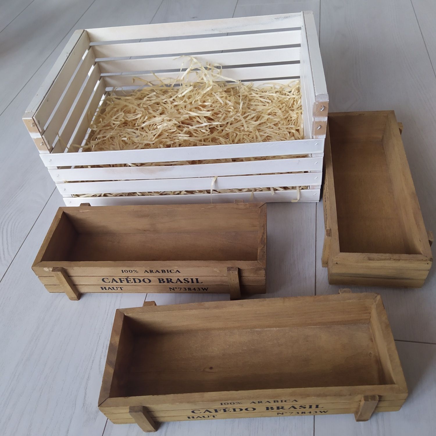 Дерев'яні ящики декор для кав'ярні декоративні