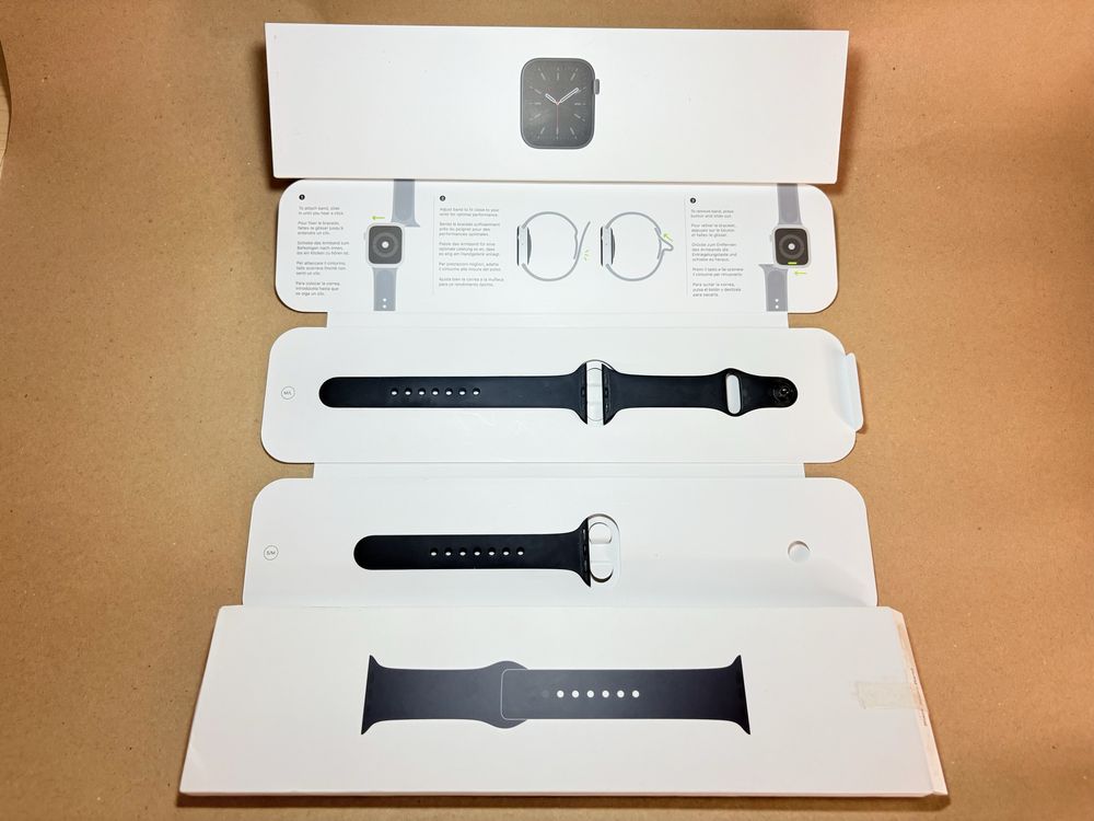 Apple watch 6 space grey com pulseira e caixa