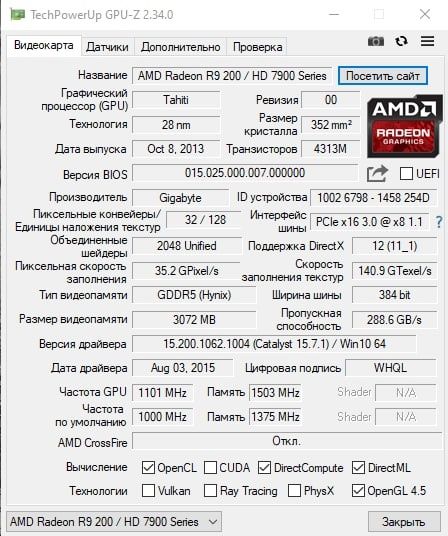 Відеокарта GIGABYTE Radeon HD 7970 GHz edition