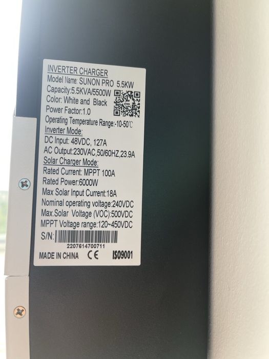 Гібридний сонячний інвертор SAKO Sunon Pro 5.5 KW