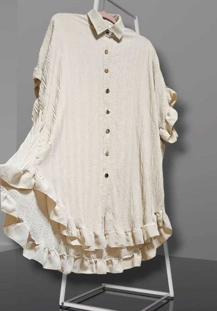Платье-рубашка свободного кроя с рюшами New Collection Италия
