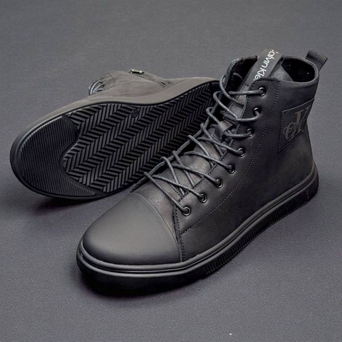 Теплі шкіряні черевики на байке Hugo, Calvin Klein, Baldinini