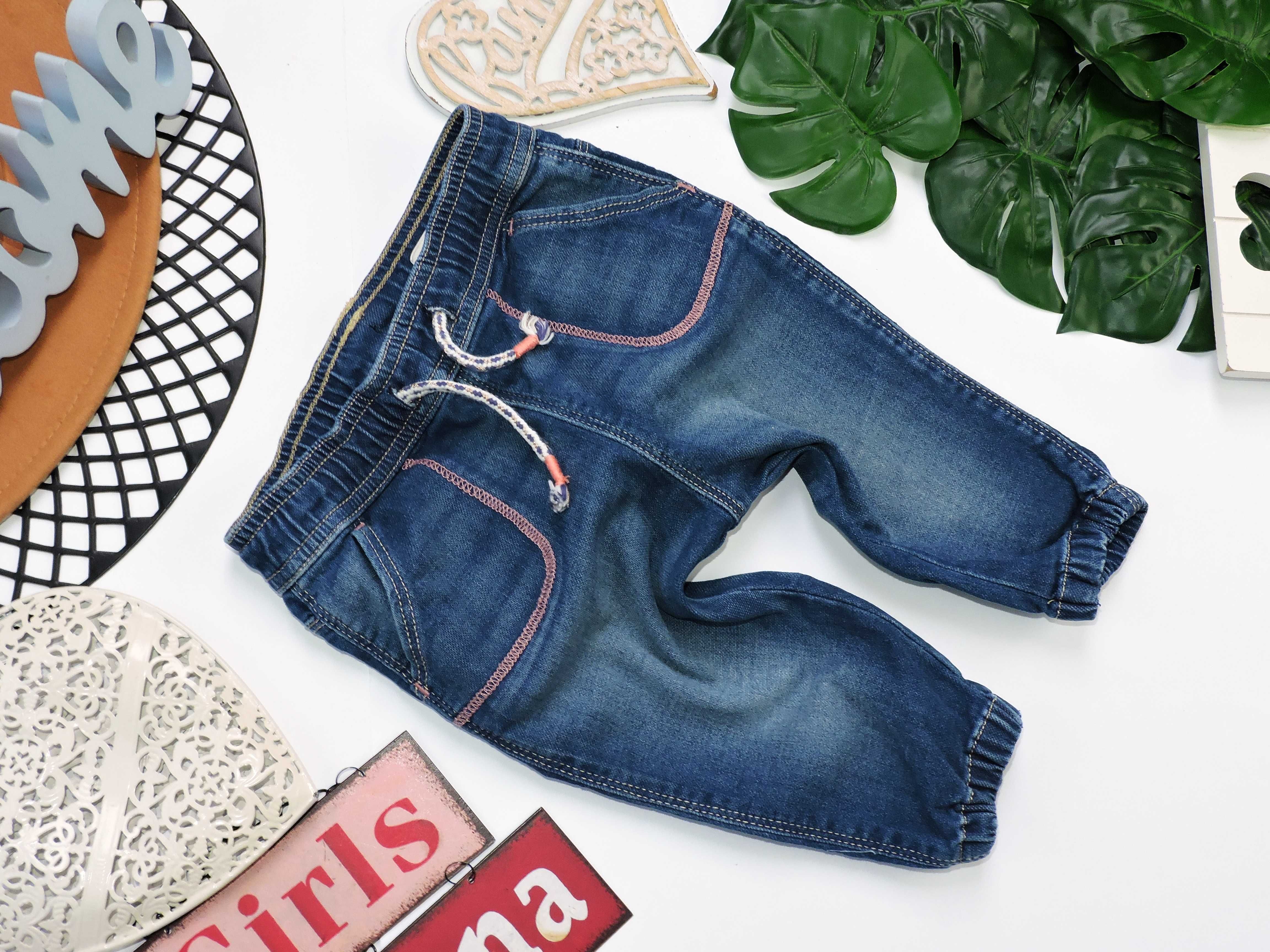 H&M - spodnie jeansy joggersy pumpy r 74