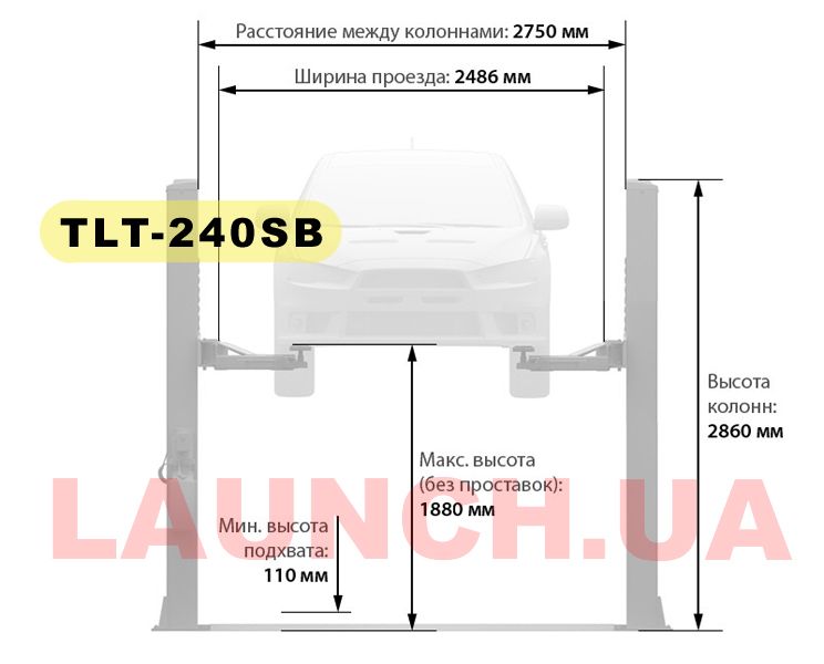 Підйомник для СТО 4 тонни TLT 240 SB LAUNCH