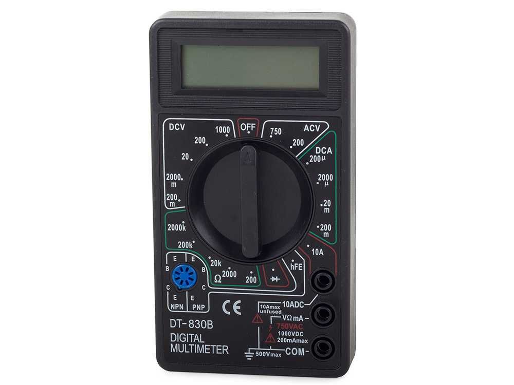 Cyfrowy MIERNIK MULTIMETR Pomiary Prąd AC/DC LCD Elektronika DT-830B