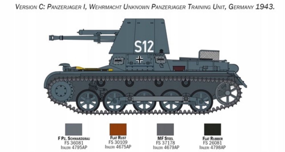 Czołg Panzerjager I model 1:35  Italeri 6577
