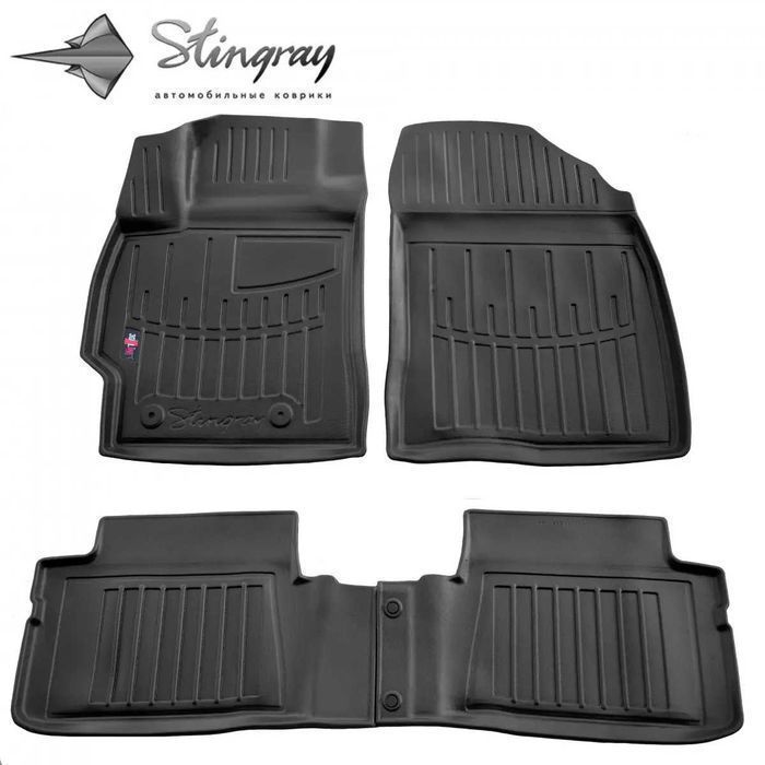 Резинові 3Д коврики з бортами VOLKSWAGEN Touran/Polo/Bora/UP!/T-Cross