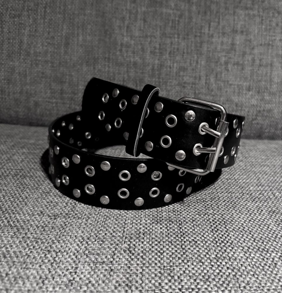 Opium drip pasek metalowe nity goth, emo, punk, avant garde, y2k