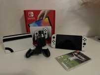 Nintendo Switch OLED (konsola,stacja,pudelko,ladowarka)