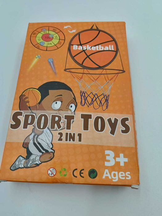 Kosz Miniaturowy do Koszykówki 2 w 1 + Rzutki i Koszykówka dla Dzieci