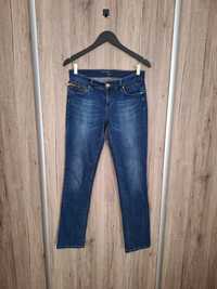 Niebieskie spodnie jeansowe straight damskie Orsay rozmiar 38