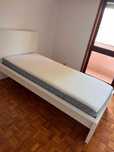 Cama solteiro branca MALM sem colchão