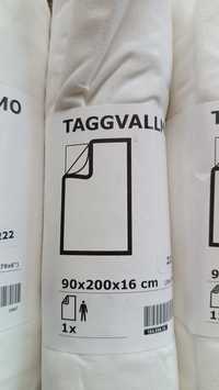 Простирадло бавовняне біле на ризинці IKEA TAGGVALLMO (90х200)