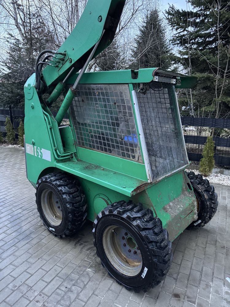 Bobcat Mini ładowarka JCB 165 i Robot z widłami 1,2 m i łyżką FAKTURA