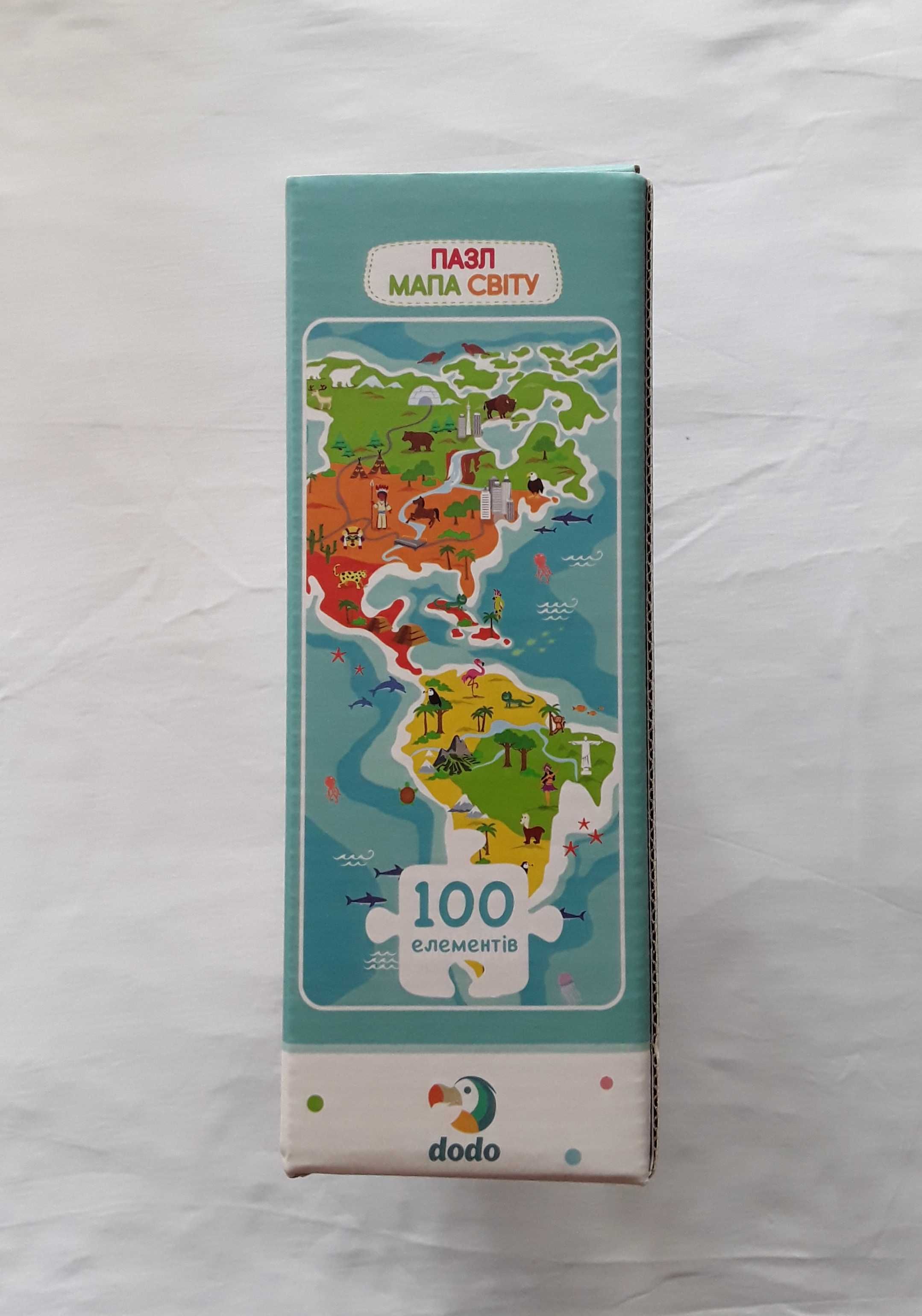 Пазл дитячий Dodo "Мапа світу" 100 елементів - НОВИЙ