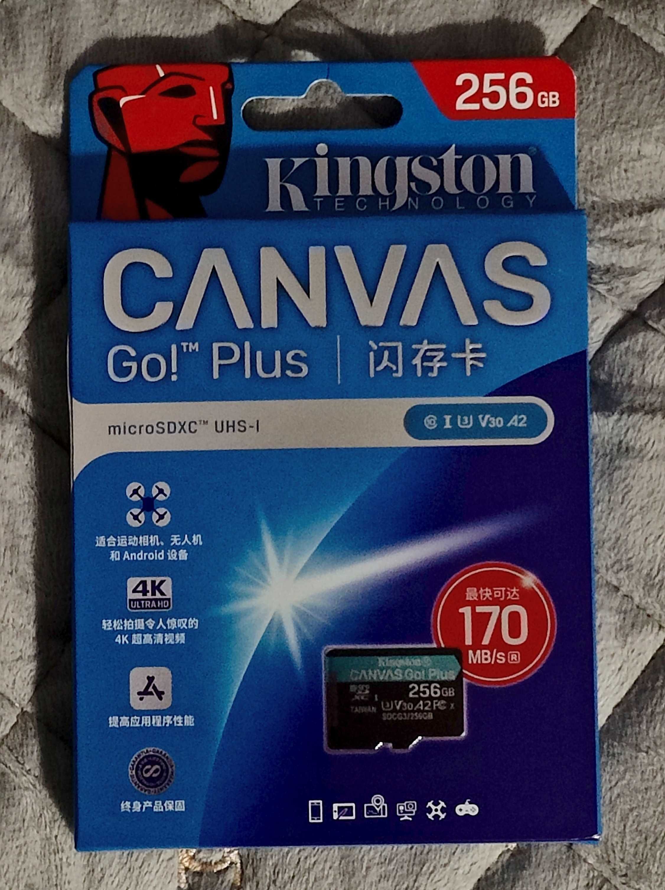 Карта пам'яті 256GB MicroSD Kingston Go! Plus 256GB UHS-1 A2 4K