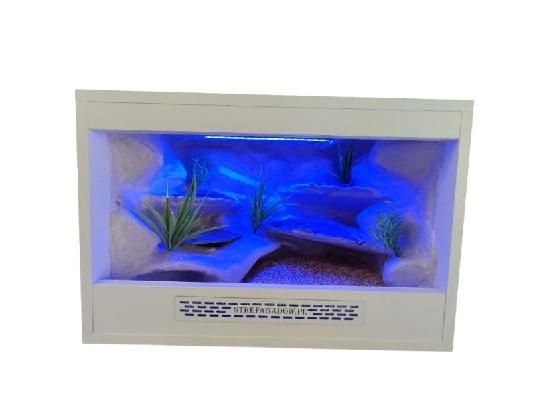 Terrarium dla gekona lamparciego białe 60x40x40 nowe