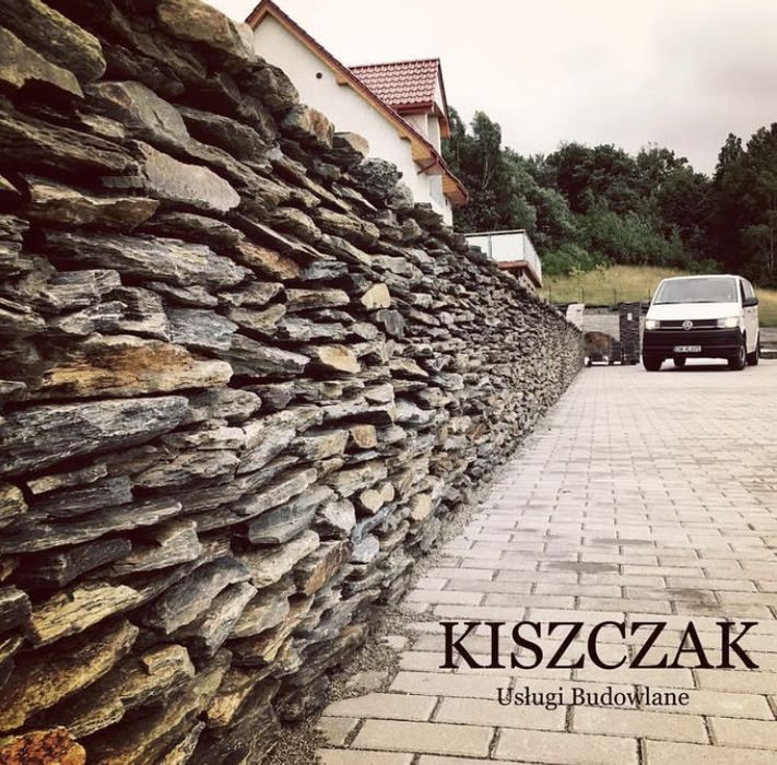 Mury z łupka, Ogrodzenie, kamień naturalny, mury oporowe, kamień