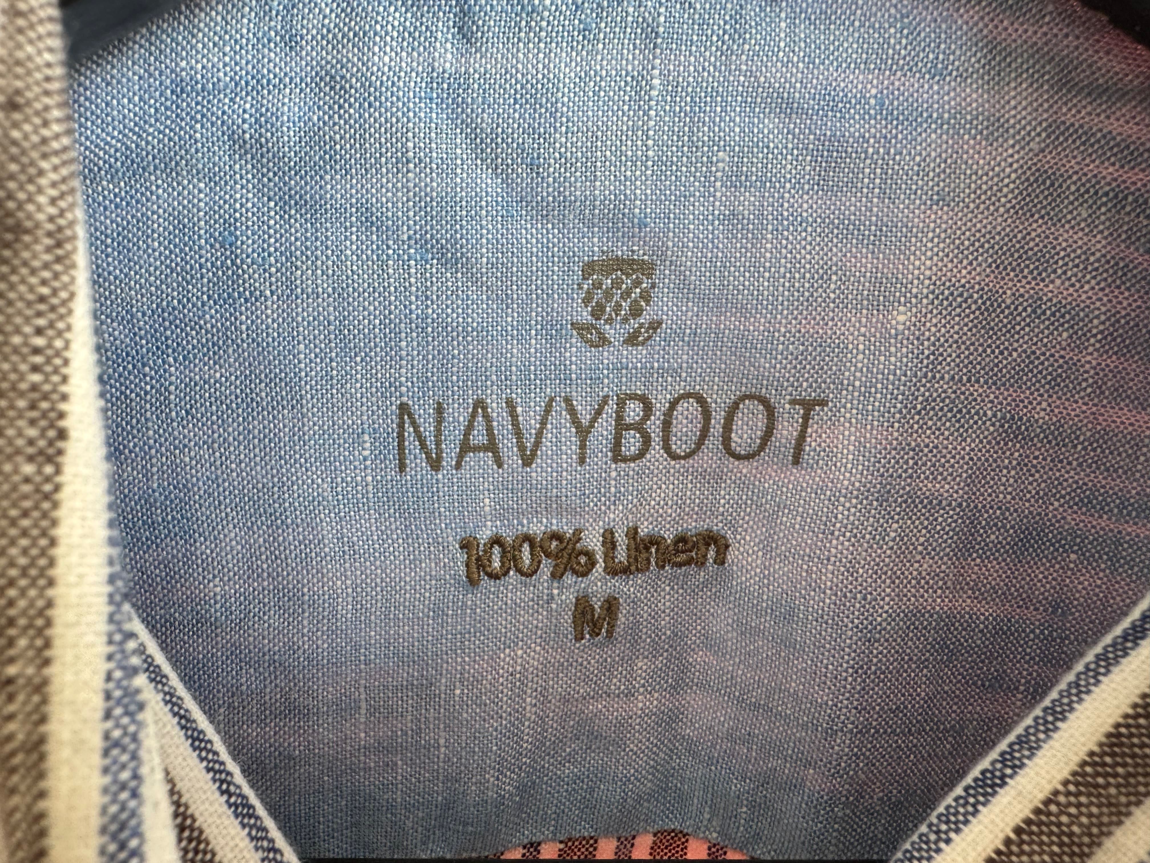 Navyboot Linen чоловіча літня лляна сорочка рубашка розмір M