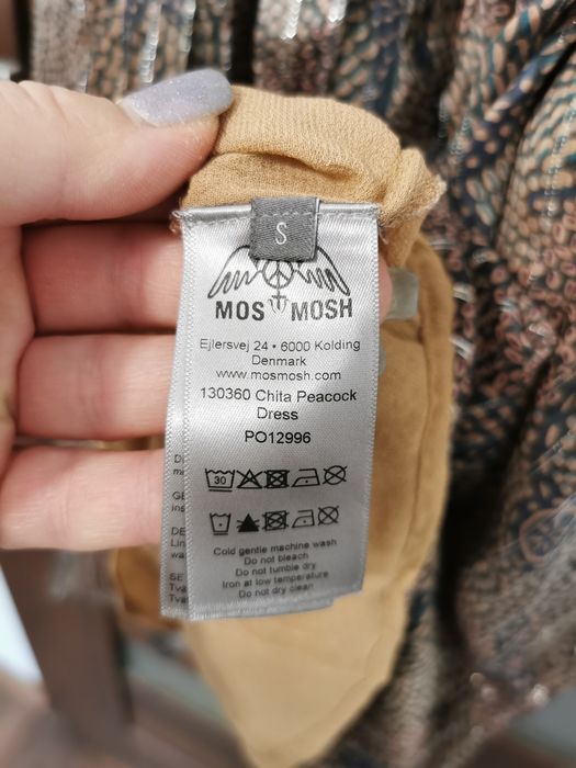 Długa sukienka suknia midi maxi elegancka imprezowa wieczorowa S 36