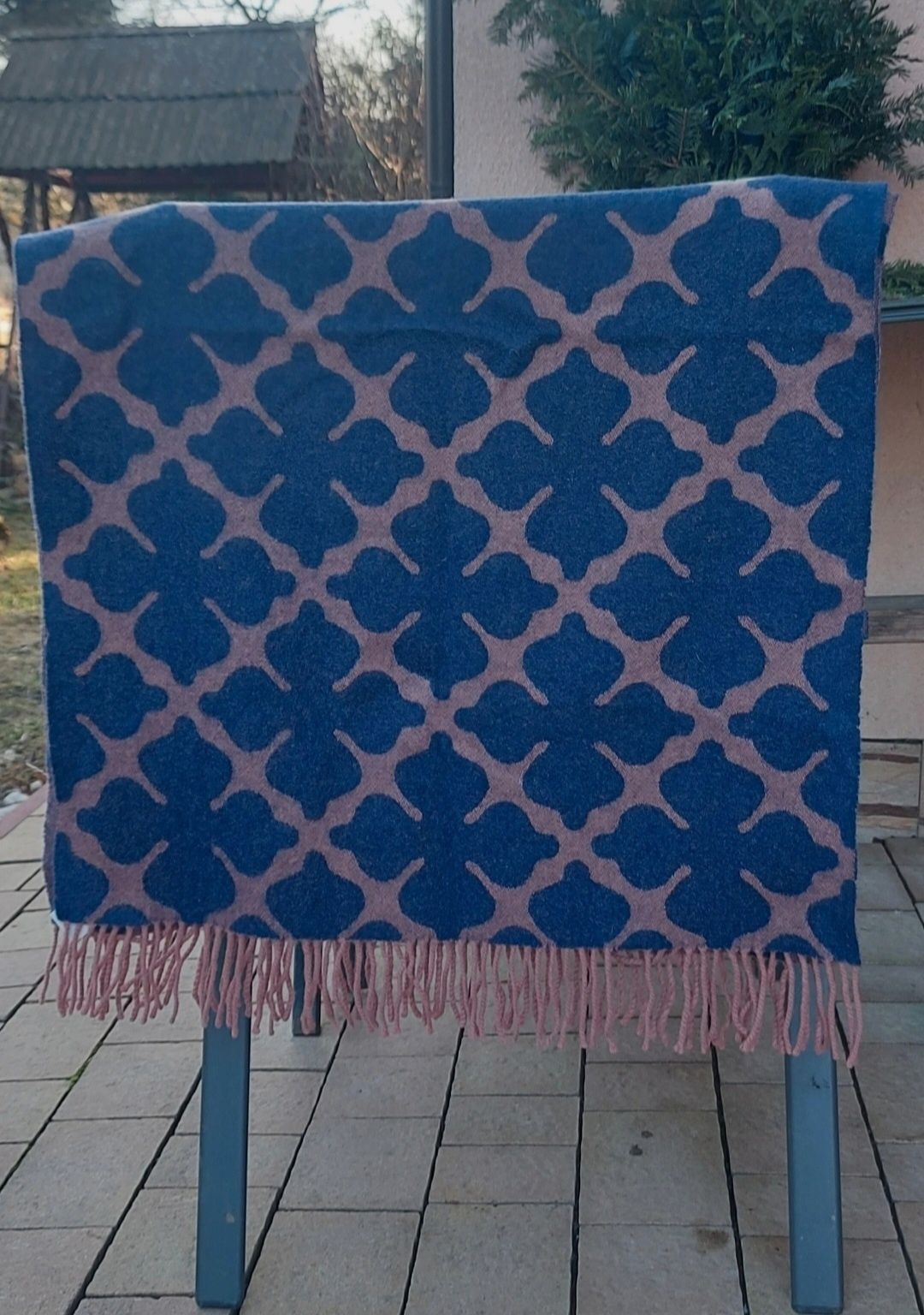 szal wełniany szalik duży 100% wełna wool by malene Birger wzory