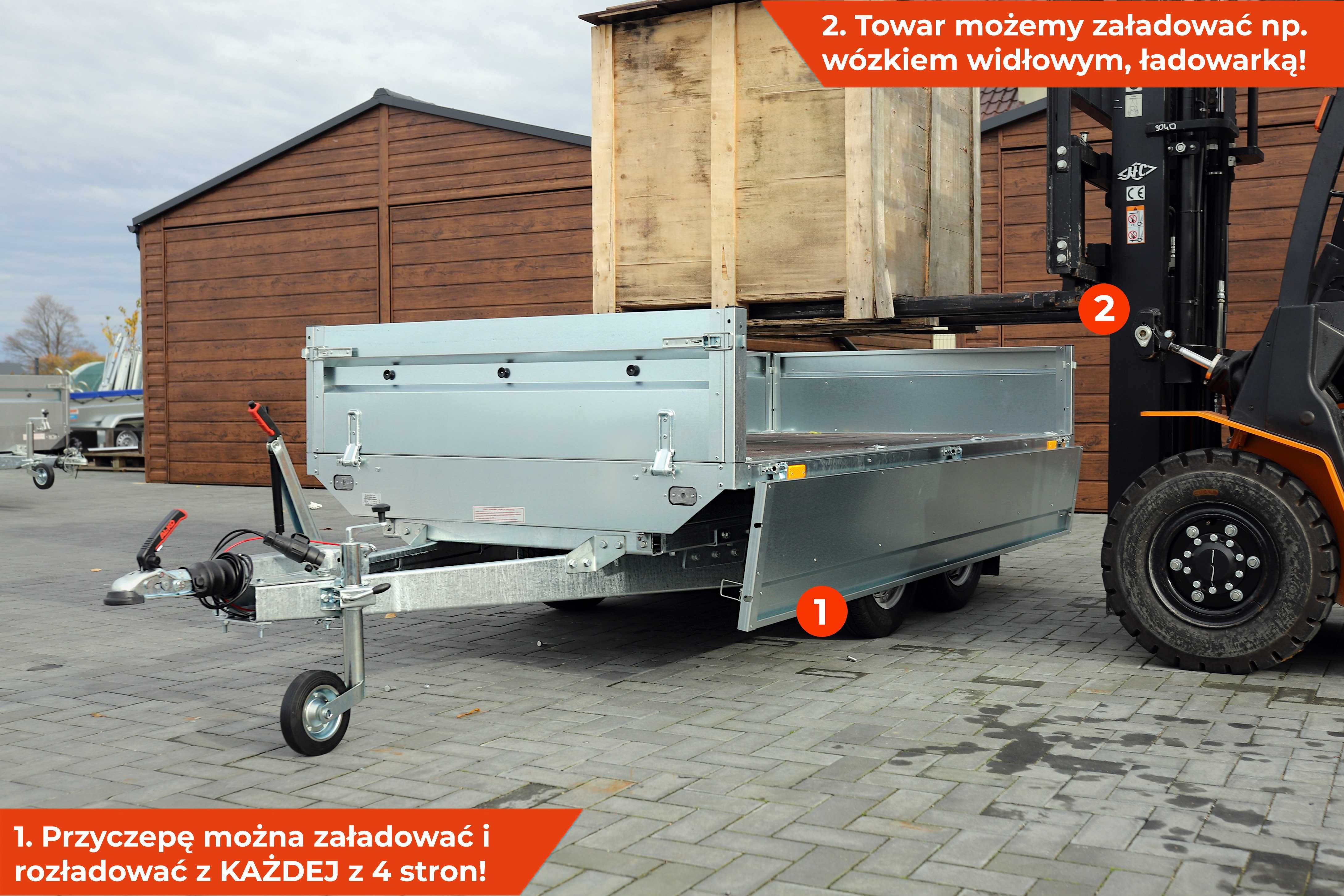 Przyczepka samochodowa 302 x 151 x 40 NEPTUN N7-302 2 KPS z NADSTAWKĄ