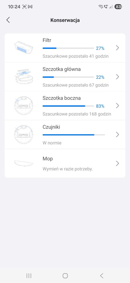 Robot mopujący, odkurzający Roborock S5 Max - używany, sprawny