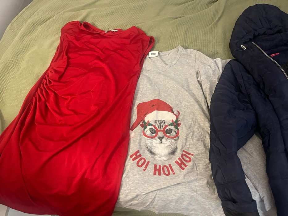 Kurtka ciążowa, sukienka, spodnie, bluzki, rozmiar S-M-36