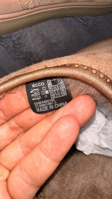 ECCO как UGG. Замша, натуральне хутро. 45 розмір.
