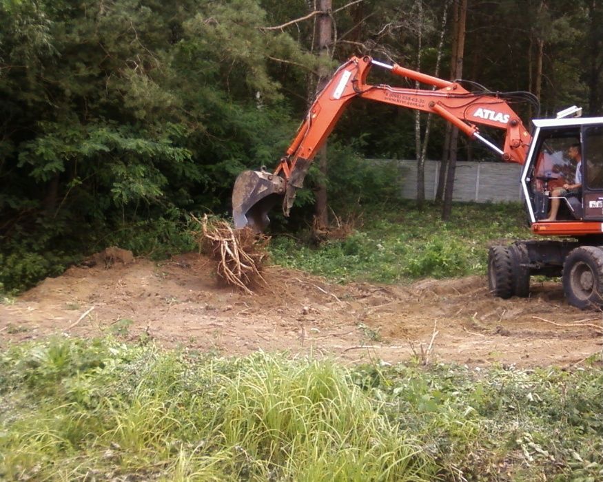 Розчищення вирівнювання ділянки, Зрізання дерев Прибирання Демонтаж