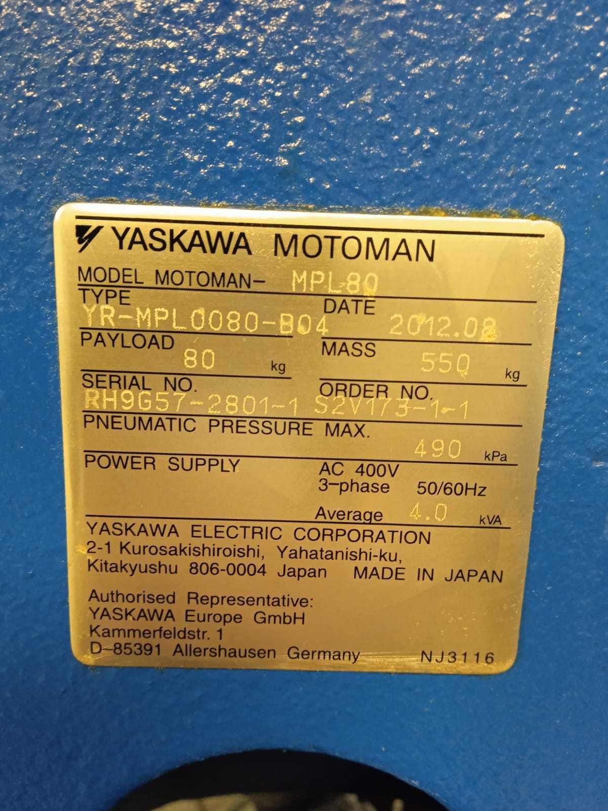 YASKAWA MPL-80. 5-axis Palletizing Robot