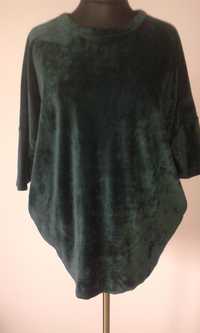 XXL 44/46 Bluzka sweter bluza duży rozmiar damska butelkowa zieleń