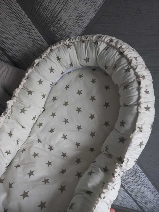 Детский бортик кокон для новорожденных звездочки
