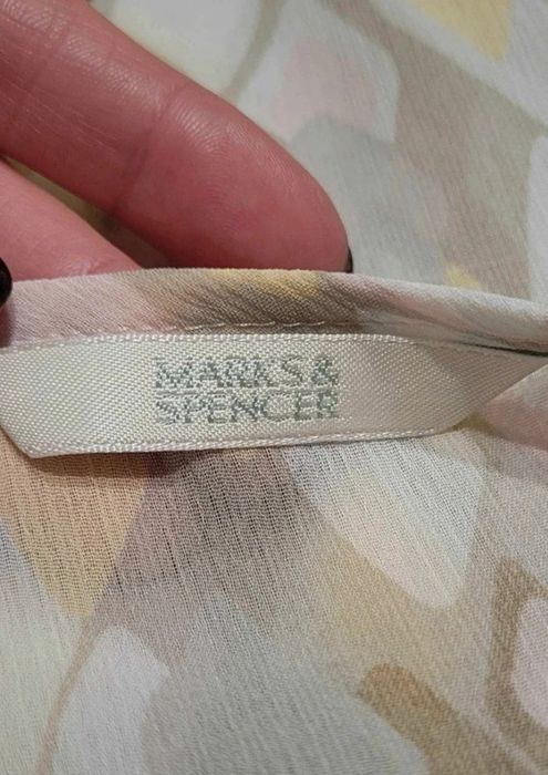 Śliczna szyfonowa bluzka damska mgiełka dekolt V wiązana na plecach