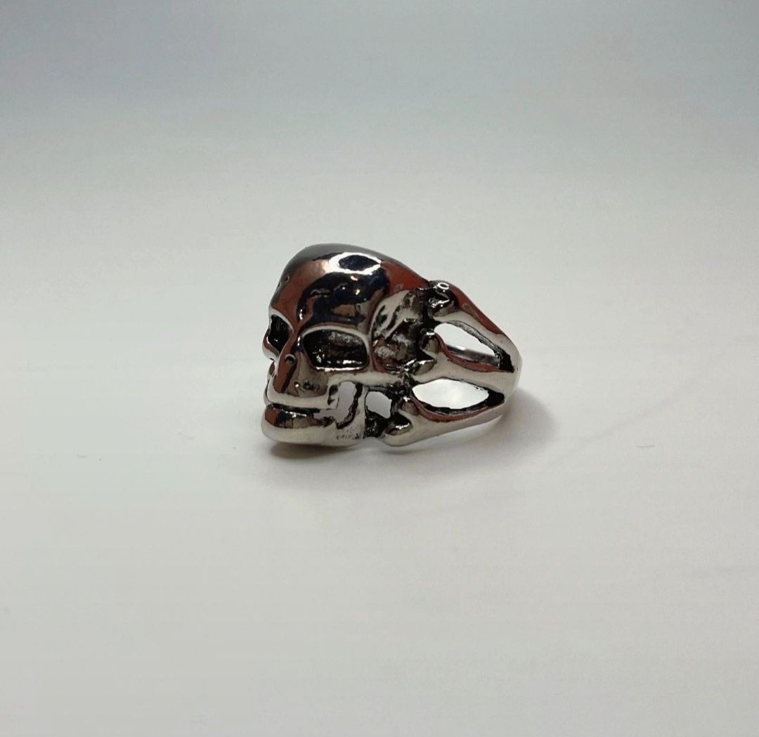 TANIO! Sygnet pierścionek ring obrączka czaszka srebrny kości szkielet
