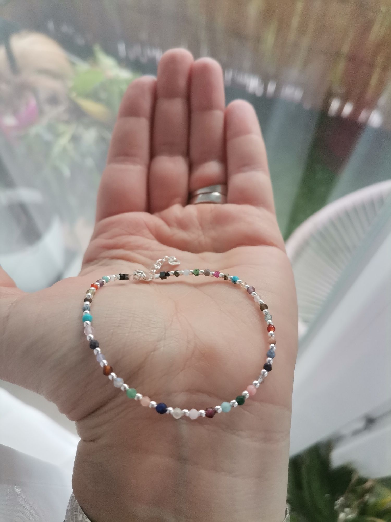 Bransoletka amulet talizman czaroit Sugilit srebro regulacja kunzyt