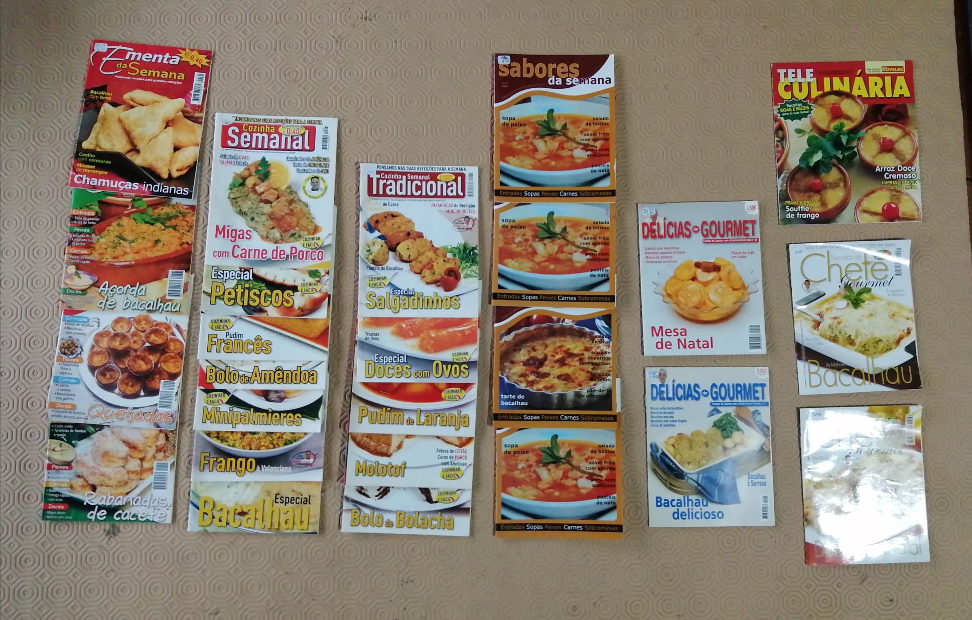 Revistas várias de culinaria etc