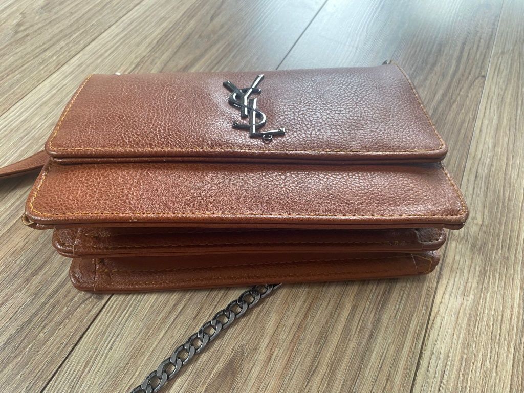 Torebka yves saint laurent. Brązowa