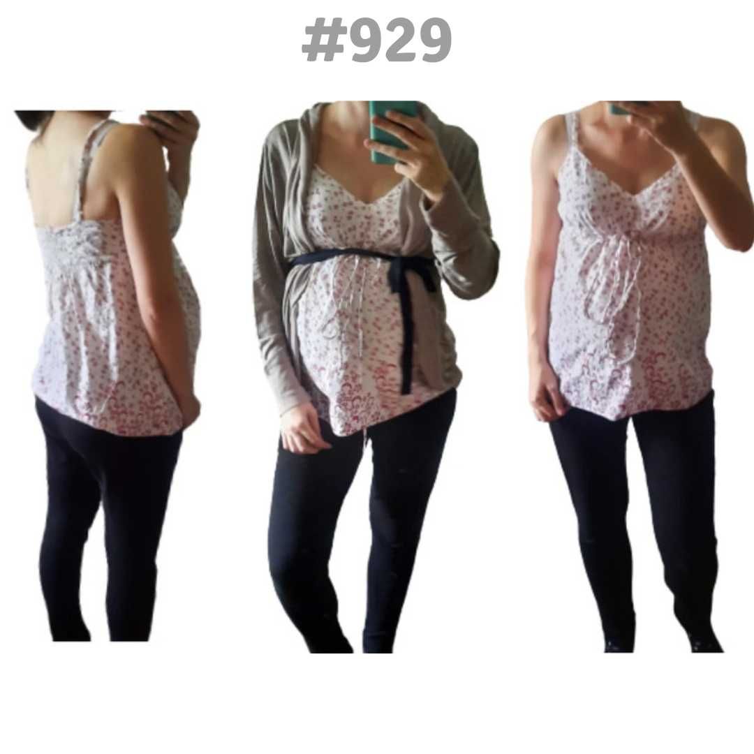 BEZ WAD Bluzka ciążowa na ramiączka S/36 ramiączka regulowane #929