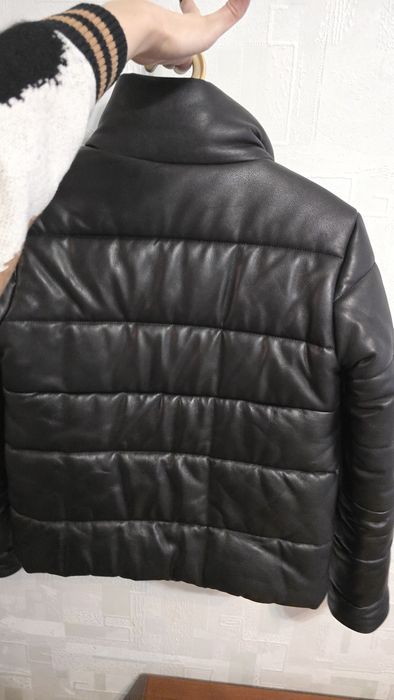 Шкіряна зимова куртка пуховик Tommy Hilfiger