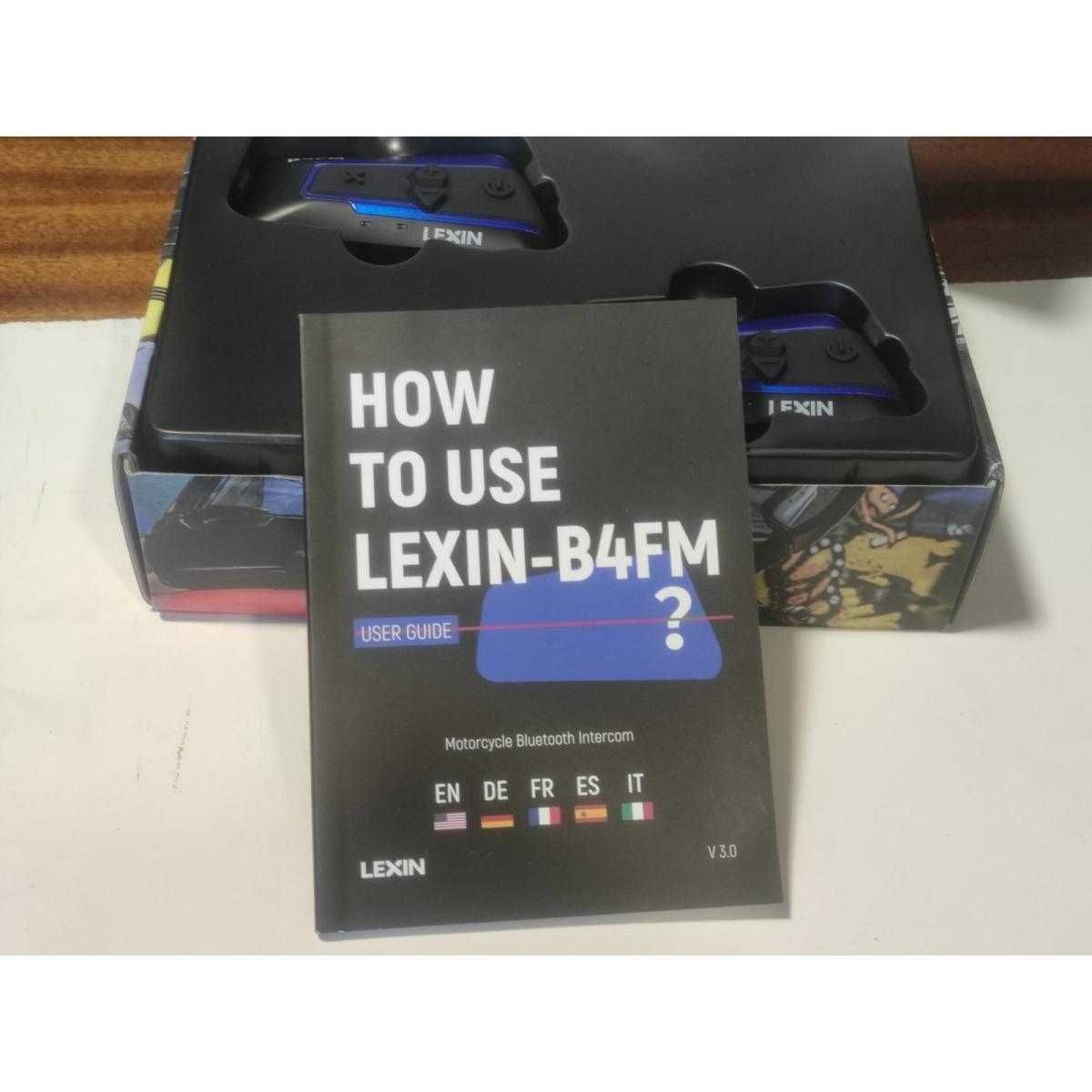 Lexin B4FM-X Bluetooth-гарнитура для мотоциклетного шлема,10 гонщиков