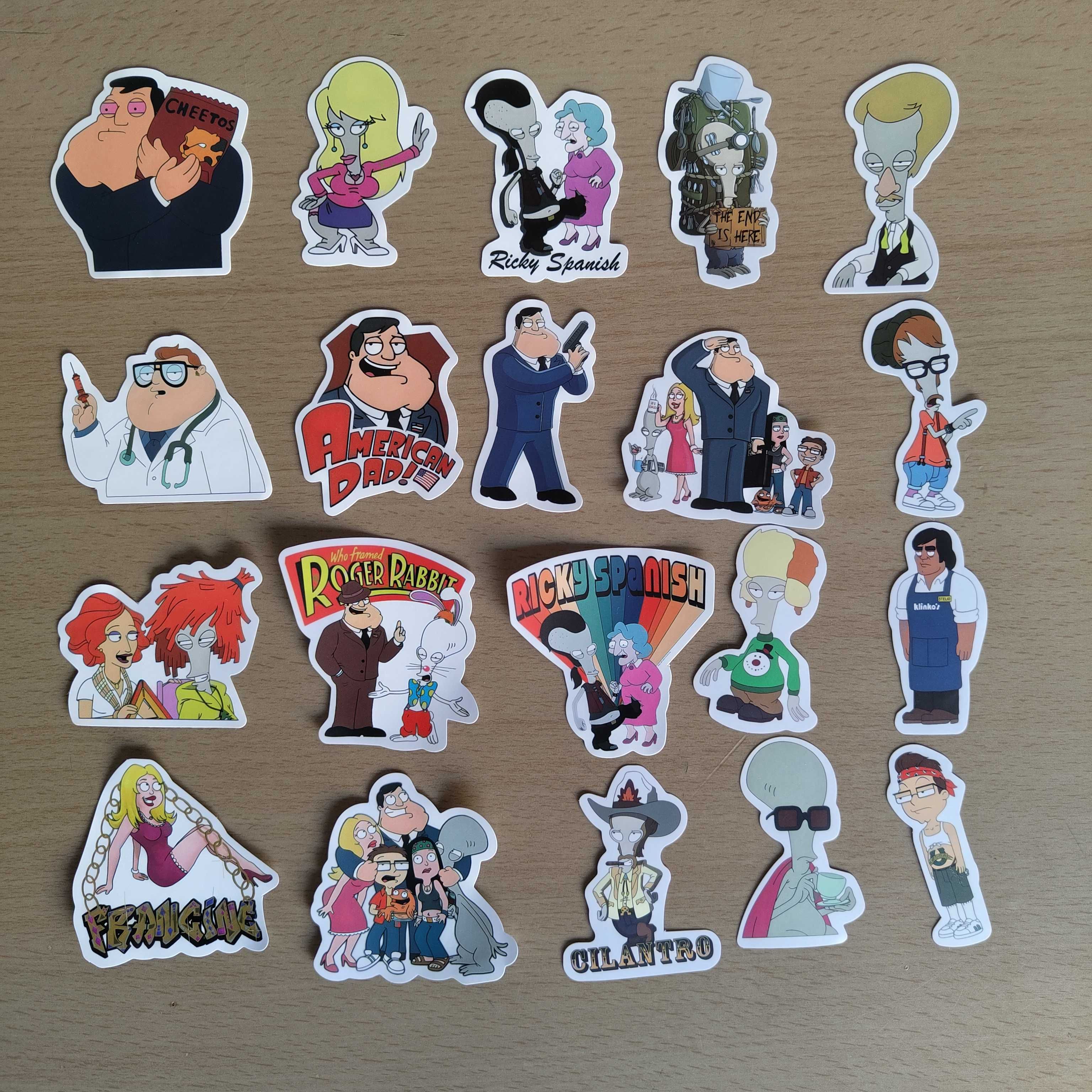 50 Autocolantes Stickers  American Dad!