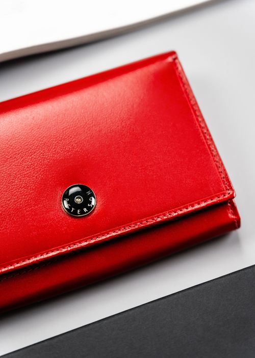 portfel damski skórzany ptn d15-ngv-7551 red