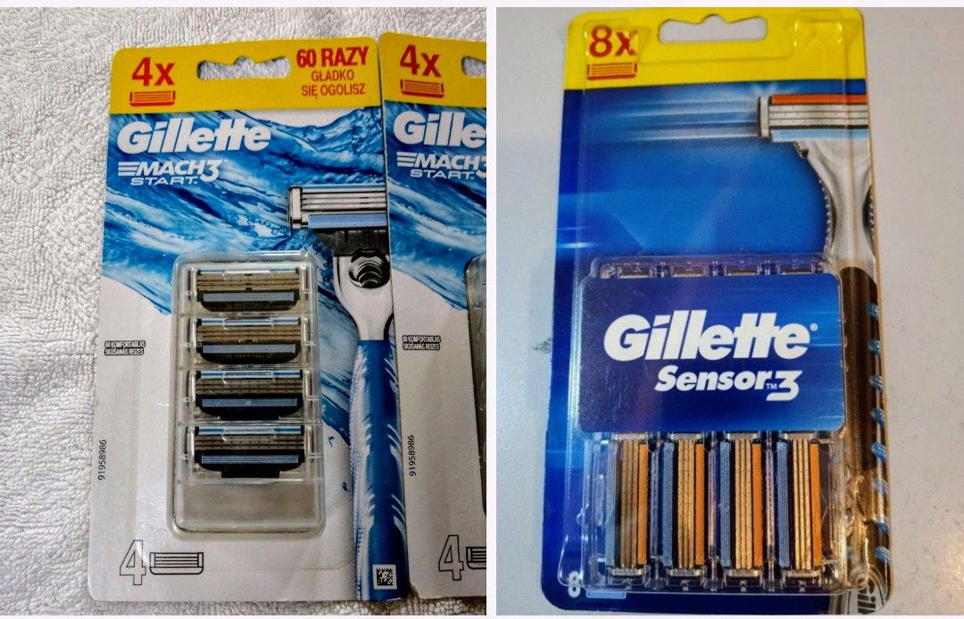 Gillette sensor 3 8 szt. I Mach 3 4 szt.