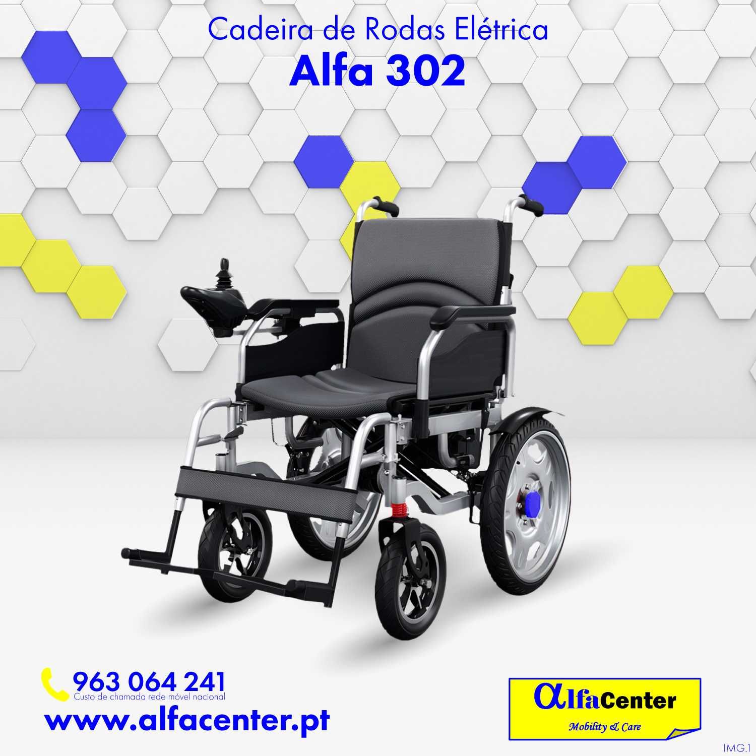 Cadeira de rodas elétrica Alfa 302 - NOVA
