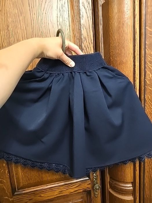 Шкільна темно-синя спідничка для дівчат р. 122