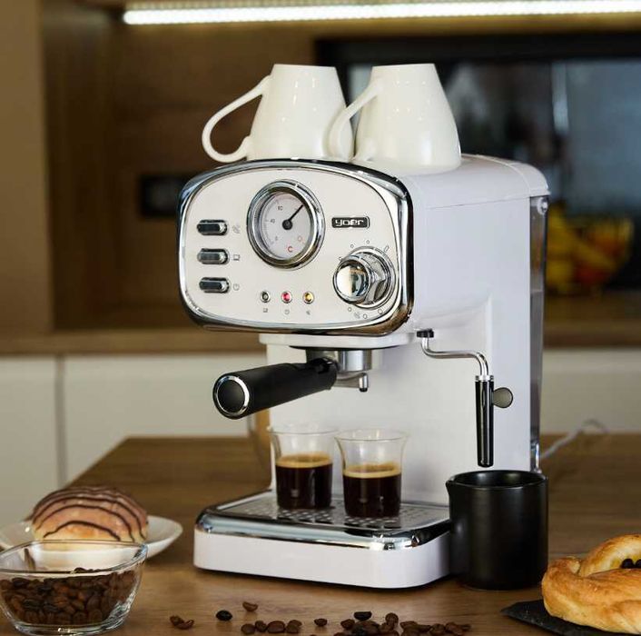 Ekspres Do Kawy Ciśnieniowy Kolbowy Yoer 1100W Spieniacz Mleka OKAZJA