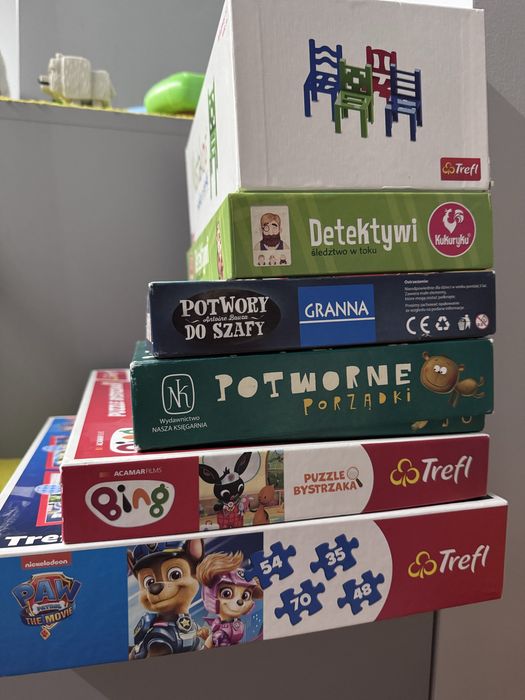Gry i puzzle caly zestaw prezent na mikołaja.
