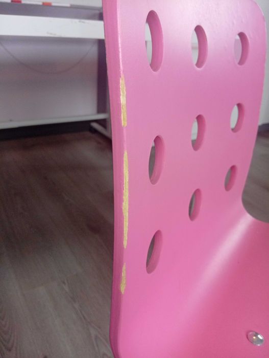 Różowe krzesło obrotowe do biurka Ikea – dziecięce, stan dobry
