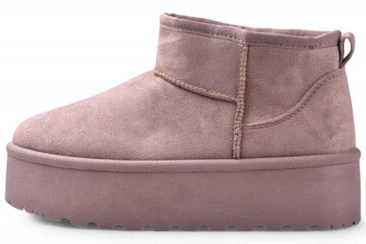 Śniegowce ocieplane Damskie Mukluki EMU na platformie beżowe r.38